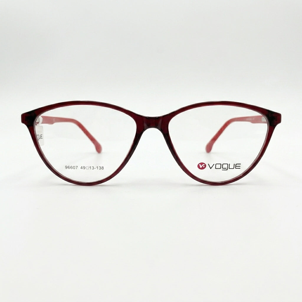 Vogue Women’s Cat Eye Eyeglass Frame – Wine Red | Lightweight Stylish Optical Frame
