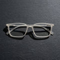 Blue Jack Unisex Transparent Square Eyeglass Frame – Frost White | Lightweight Optical Glasses