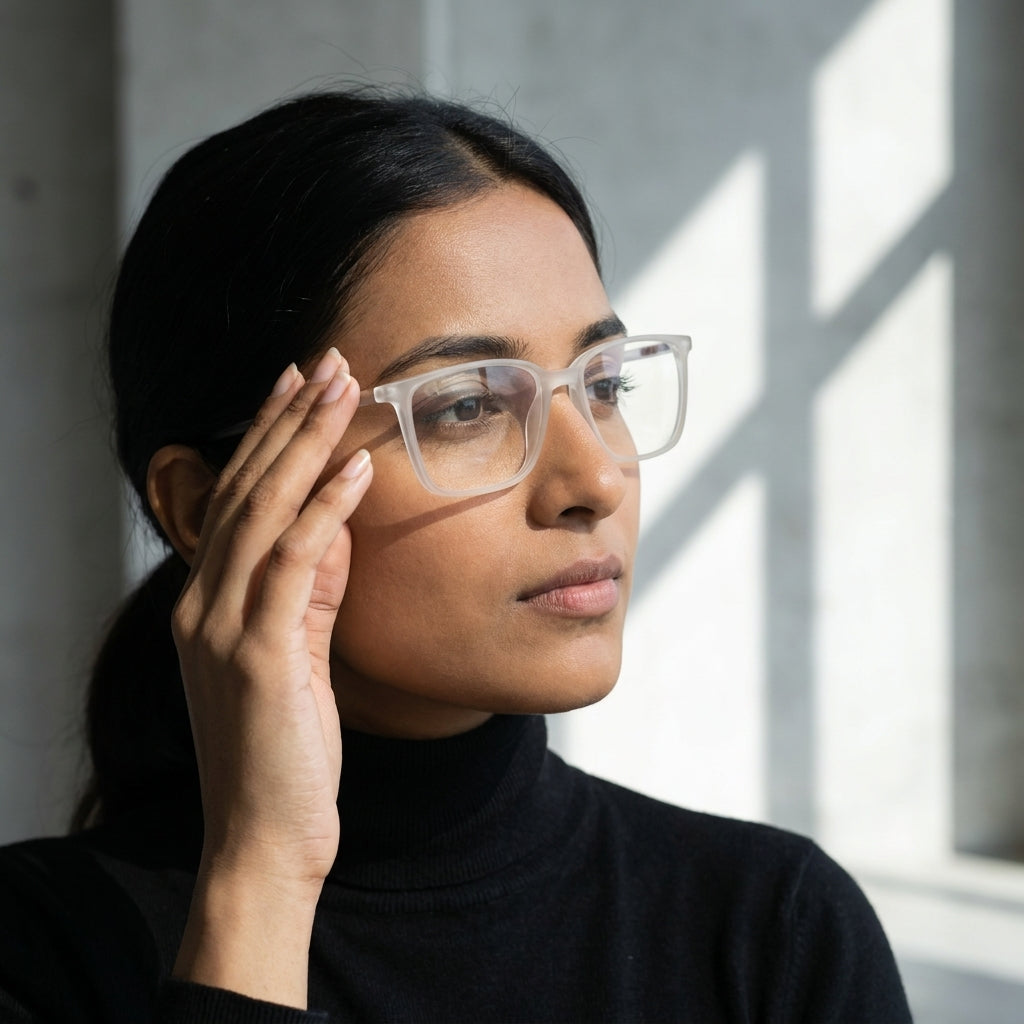 Blue Jack Unisex Transparent Square Eyeglass Frame – Frost White | Lightweight Optical Glasses