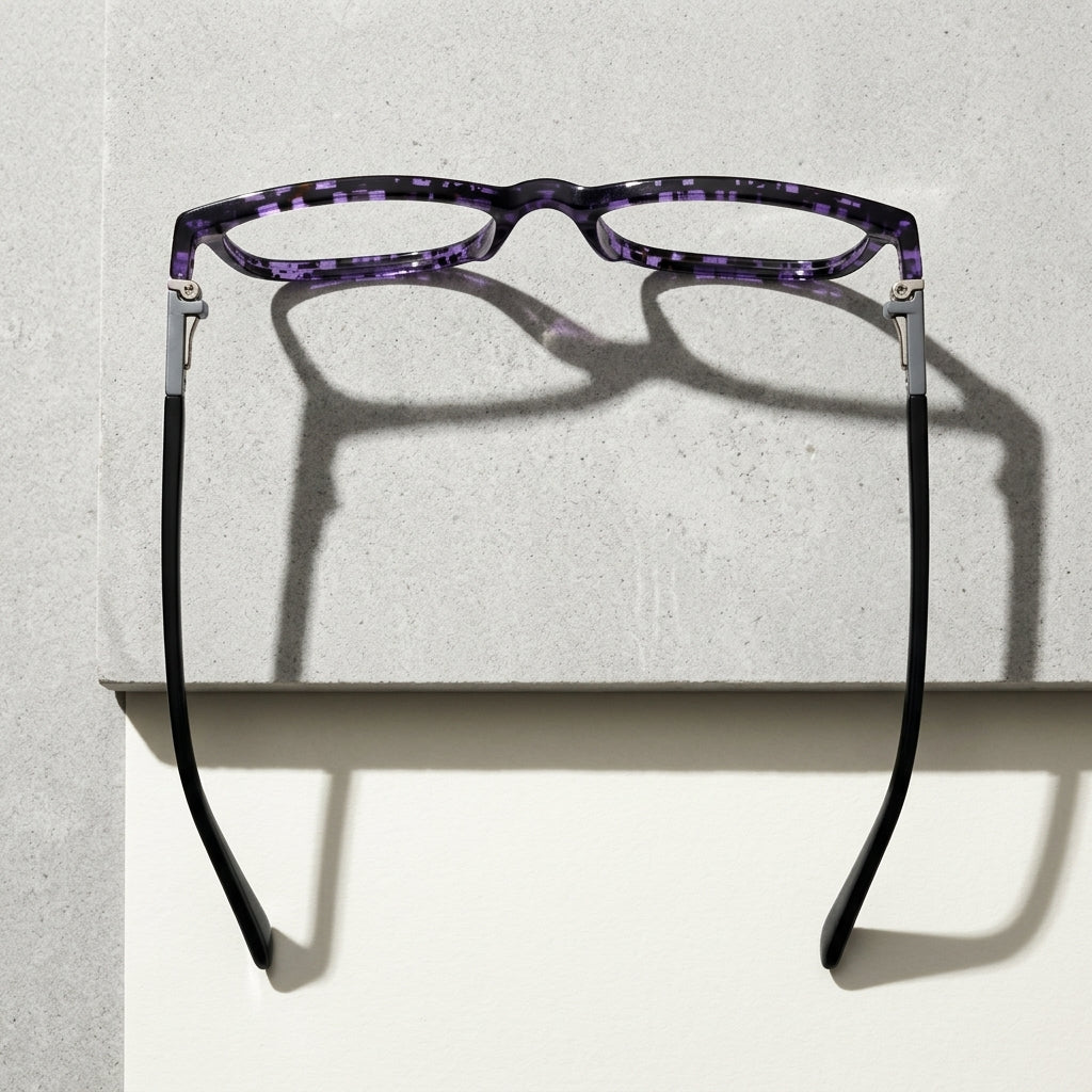 Women’s Cat Eye Eyeglass Frame – Purple Tortoise Pattern | Lightweight Fashion Optical Glasses
