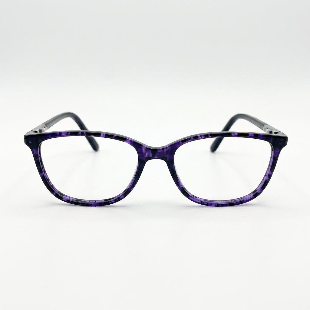 Women’s Cat Eye Eyeglass Frame – Purple Tortoise Pattern | Lightweight Fashion Optical Glasses