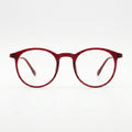 Unisex Round Eyeglass Frame – Transparent Red | Lightweight Stylish Optical Glasses