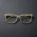 Women’s Transparent Cat Eye Eyeglass Frame – Frost Beige | Lightweight Fashion Optical Glasses